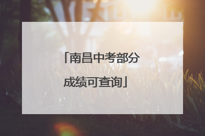 南昌中考部分成绩可查询
