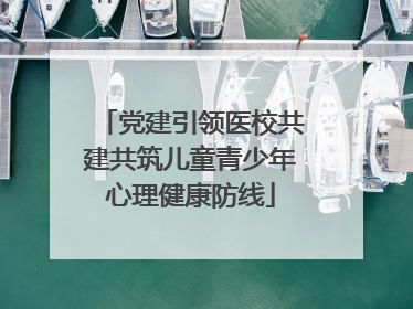 党建引领医校共建共筑儿童青少年心理健康防线