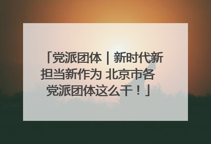 党派团体｜新时代新担当新作为 北京市各党派团体这么干！
