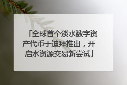 全球首个淡水数字资产代币于迪拜推出，开启水资源交易新尝试
