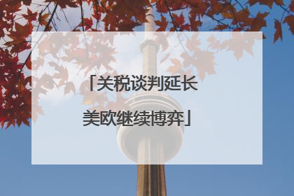 关税谈判延长 美欧继续博弈