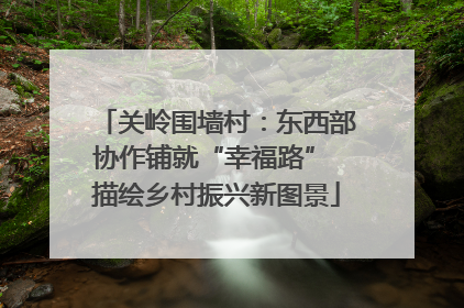 关岭围墙村：东西部协作铺就“幸福路” 描绘乡村振兴新图景