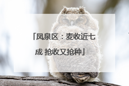 凤泉区：麦收近七成 抢收又抢种