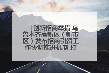 创新招商举措 乌鲁木齐高新区（新市区）发布招商引资工作协调推进机制 打造投资发展新高地