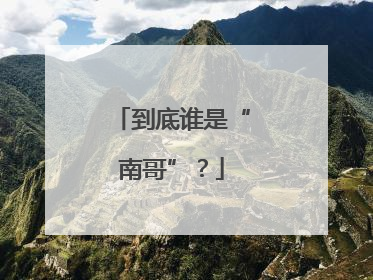 到底谁是“南哥”？