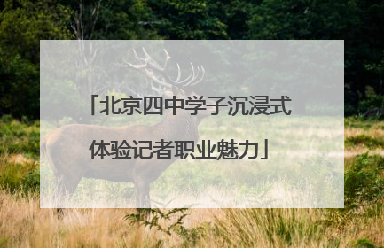 北京四中学子沉浸式体验记者职业魅力