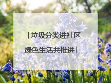 垃圾分类进社区 绿色生活共推进