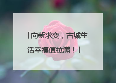 向新求变，古城生活幸福值拉满！