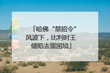 哈佛“禁招令”风波下，比利时王储陷去留困境