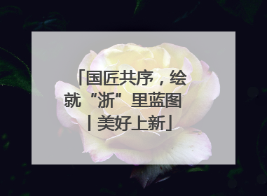 国匠共序，绘就“浙”里蓝图丨美好上新