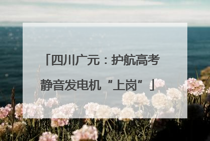 四川广元：护航高考 静音发电机“上岗”