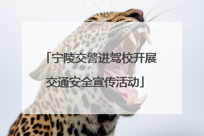 宁陵交警进驾校开展交通安全宣传活动