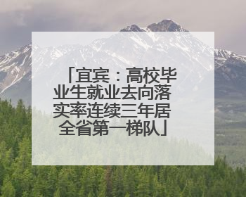 宜宾：高校毕业生就业去向落实率连续三年居全省第一梯队