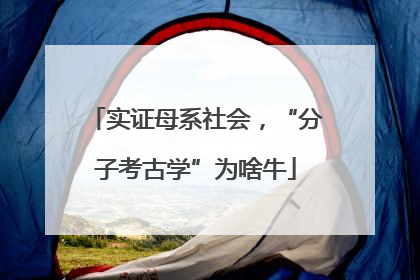 实证母系社会，“分子考古学”为啥牛
