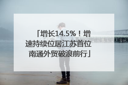增长14.5%！增速持续位居江苏首位 南通外贸破浪前行