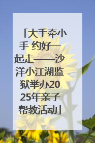 大手牵小手 约好一起走——沙洋小江湖监狱举办2025年亲子帮教活动