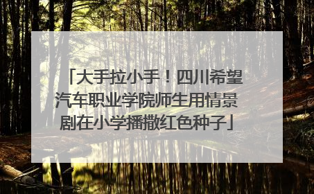 大手拉小手！四川希望汽车职业学院师生用情景剧在小学播撒红色种子