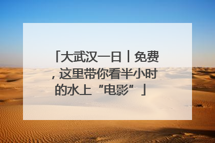 大武汉一日︱免费，这里带你看半小时的水上“电影”