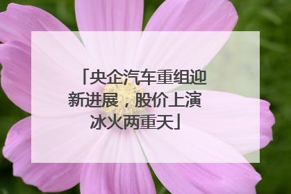 央企汽车重组迎新进展，股价上演冰火两重天