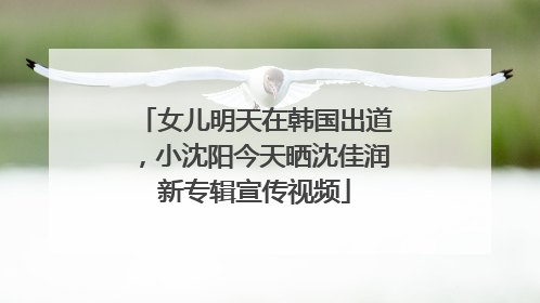女儿明天在韩国出道，小沈阳今天晒沈佳润新专辑宣传视频
