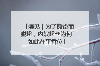 娱见｜为了撕番而脱粉，内娱粉丝为何如此在乎番位