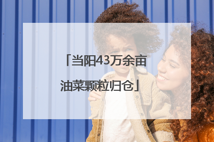 当阳43万余亩油菜颗粒归仓