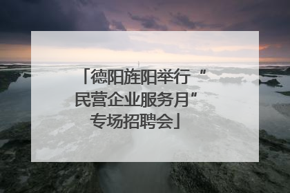 德阳旌阳举行“民营企业服务月”专场招聘会