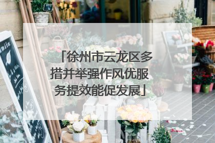徐州市云龙区多措并举强作风优服务提效能促发展