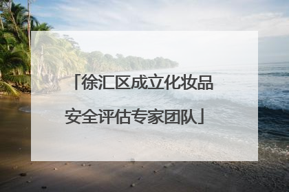 徐汇区成立化妆品安全评估专家团队