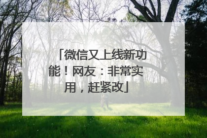 微信又上线新功能！网友：非常实用，赶紧改