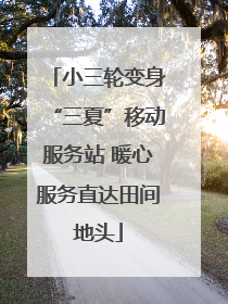 小三轮变身“三夏”移动服务站 暖心服务直达田间地头