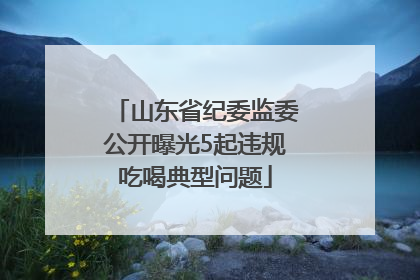 山东省纪委监委公开曝光5起违规吃喝典型问题