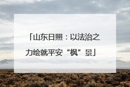 山东日照：以法治之力绘就平安“枫”景