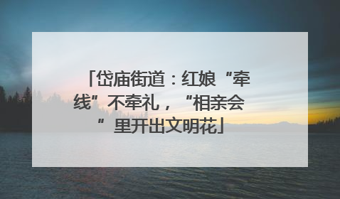 岱庙街道：红娘“牵线”不牵礼，“相亲会”里开出文明花