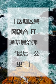岳塘区警网融合 打通基层治理“最后一公里”