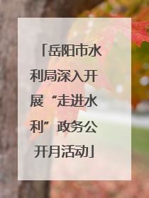 岳阳市水利局深入开展“走进水利”政务公开月活动