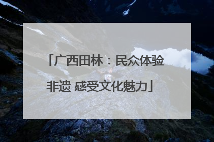 广西田林：民众体验非遗 感受文化魅力
