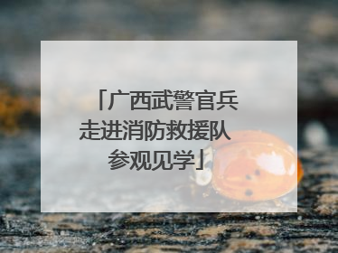 广西武警官兵走进消防救援队参观见学
