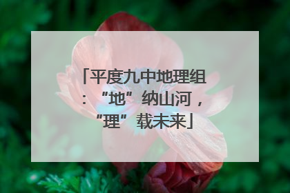 平度九中地理组：“地”纳山河，“理”载未来