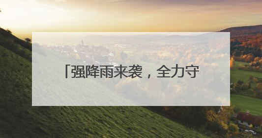 强降雨来袭，全力守护群众生命财产安全