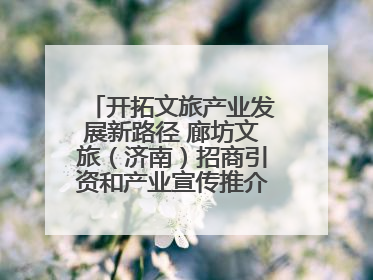 开拓文旅产业发展新路径 廊坊文旅（济南）招商引资和产业宣传推介活动举行