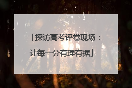 探访高考评卷现场：让每一分有理有据