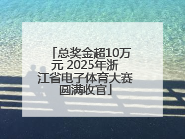 总奖金超10万元 2025年浙江省电子体育大赛圆满收官