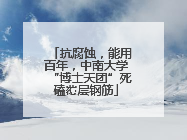 抗腐蚀，能用百年，中南大学“博士天团”死磕覆层钢筋