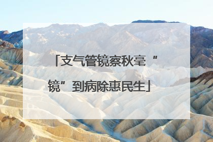 支气管镜察秋毫“镜”到病除惠民生