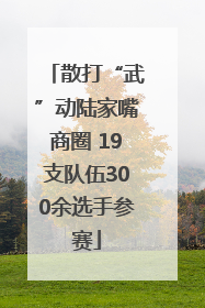 散打“武”动陆家嘴商圈 19支队伍300余选手参赛