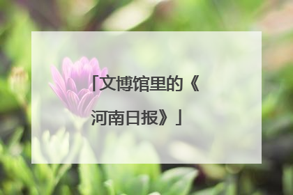 文博馆里的《河南日报》
