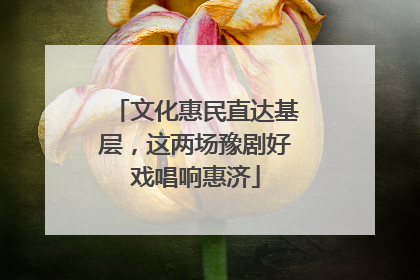 文化惠民直达基层，这两场豫剧好戏唱响惠济