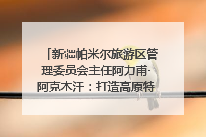 新疆帕米尔旅游区管理委员会主任阿力甫·阿克木汗：打造高原特色文旅品牌 推动县域旅游高质量发展｜第七届全国县域旅游研究成果发布系列活动