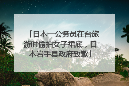 日本一公务员在台旅游时偷拍女子裙底，日本岩手县政府致歉